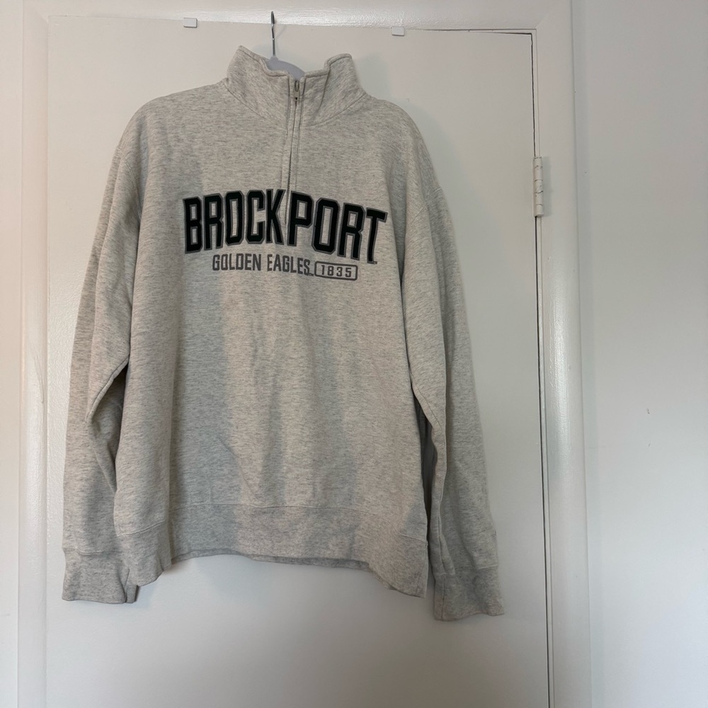 Brockport College Heather Gray Quarter-Zip Sweatshirt